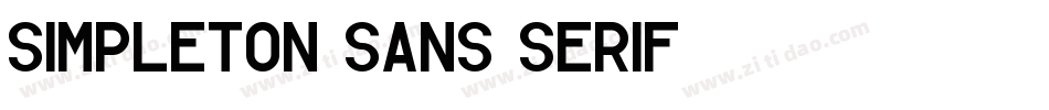 simpleton Sans Serif字体转换